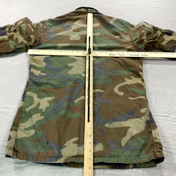 VTG US Army BDU Shirt Jacket Mens Small Woodland Camoflage Combat Field Green * - Picture 4 of 10